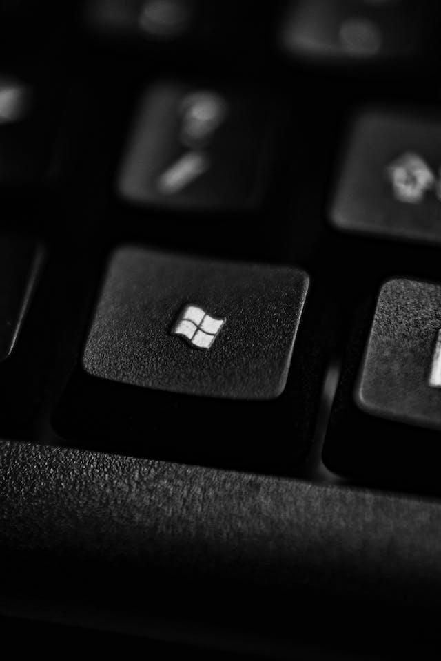 Tastatur mit Microsoft-Fenster bedruckt