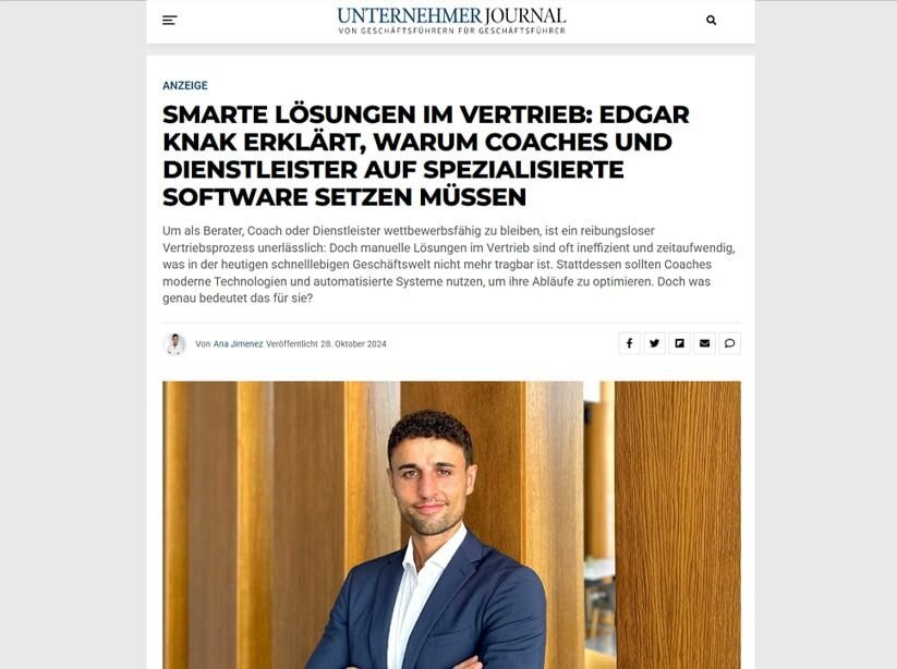 Artikelansicht: UnternehmerJournal – Smarte Lösungen im Vertrieb